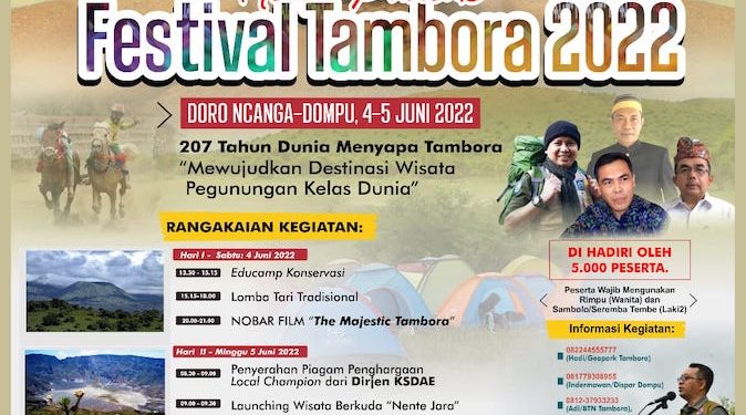 Ini Rangkaian Acara di Festival Tambora 2022