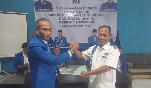 Suharlin ST Ditetapkan Sebagai Ketua DPD PAN Kabupaten Dompu