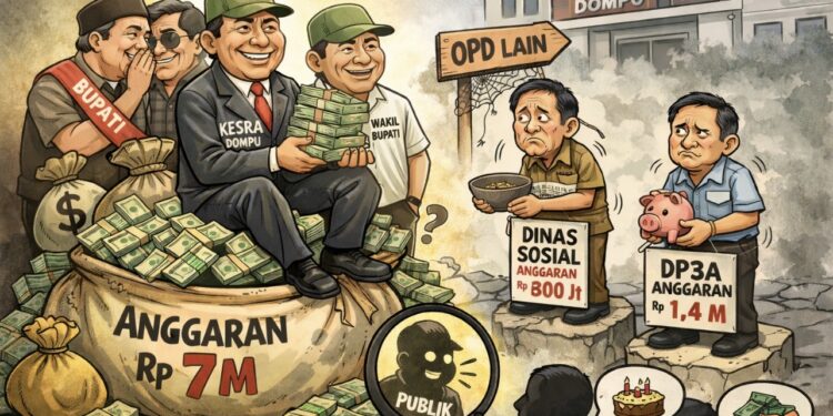 Anggaran Jumbo di Bagian Kesra Setda Dompu, Efisiensi Dipertanyakan