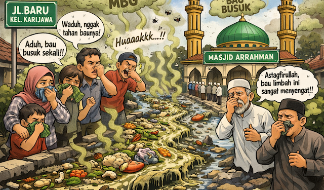 Warga Jalan Baru Karijawa Dompu Keluhkan Limbah Dapur MBG