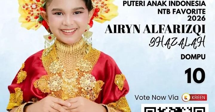 Harumkan Dompu, Airyn Alfarizqia Melenggang ke Final Puteri Anak Indonesia NTB 2026