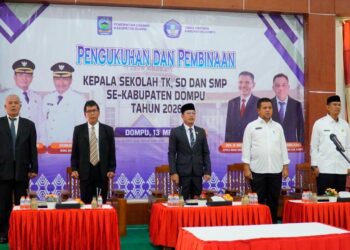Bupati Dompu Lantik 42 Kepala Sekolah, Ketidakhadiran Wakil Bupati Jadi Sorotan